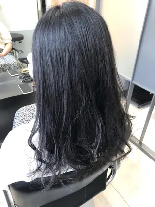 セミロング カラー OFF YUYAのヘアスタイル