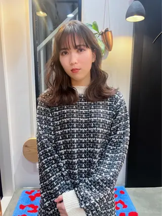 セミロング 田川 華奈のヘアスタイル