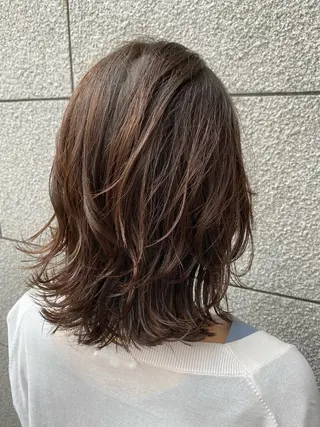 ミディアム 藤野 陵平のヘアスタイル
