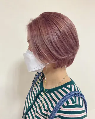 ショート カラー ヘアアレンジ 丸谷 みくのネイルデザイン