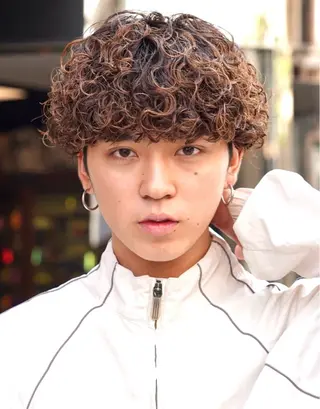 カラー パーマ メンズ 馬場 斗生のヘアスタイル