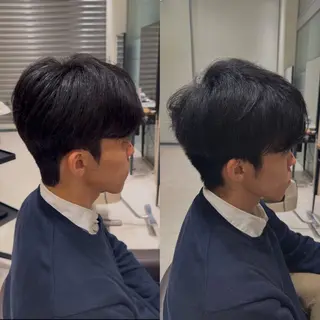 メンズ ダウンパーマ韓国ヘア 櫻井健のヘアスタイル