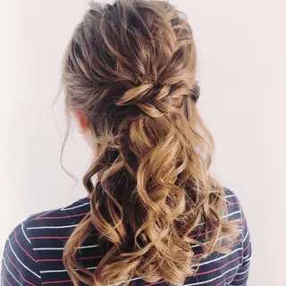 ミディアム 六本木/ヘアセット /hairmakeのヘアスタイル