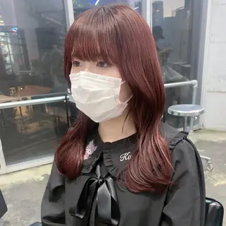 セミロング カラー 💗💗韓国レイヤー yu-ki💗💗のヘアスタイル