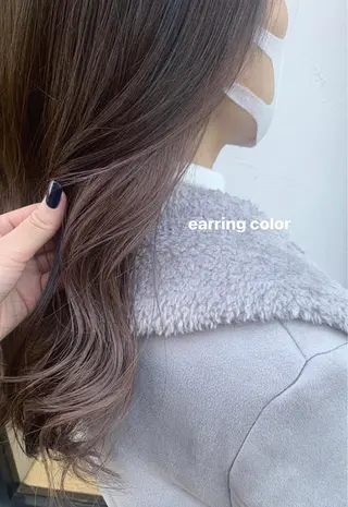 セミロング カラー 顔周りレイヤー 🎀マリノのヘアスタイル