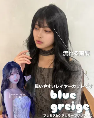 ミディアム カラー 浅倉艶🐈‍⬛ /ウルフ/レイヤーのヘアスタイル