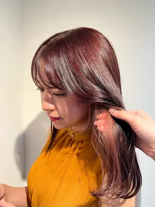 カラー 本木下朋花/髪質 改善×ダブルカラーのヘアスタイル