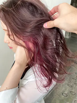 ミディアム カラー 透明感カラー／ 髪質改善／ボブ／中山のヘアスタイル