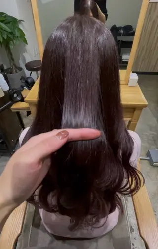 ロング 🖤Keina🖤 大人上品カラー.*˚のヘアスタイル
