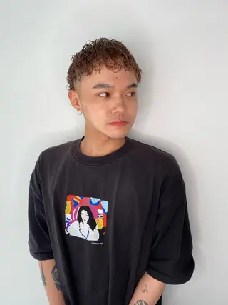 ショート パーマ メンズ WEG所属・韓国レイヤー/艶髪 WATSUKIのヘアスタイル