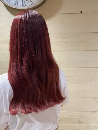 ロング カラー ヘアアレンジ ミズタ マイのヘアスタイル
