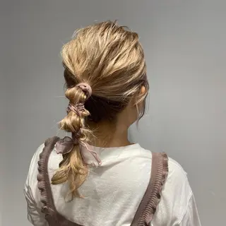 ミディアム カラー ヘアアレンジ HAIR SALON M Fe's所属・透明感カラー/レイヤ ー/小谷野真緒のヘアスタイル