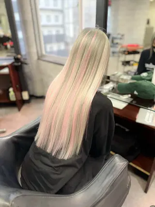 ロング カラー ハイトーンエクステ 🎩カズキ🎩のヘアスタイル