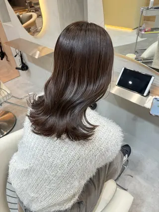 セミロング カラー 🔶似合わせセンター パート/ヤス🔶のヘアスタイル