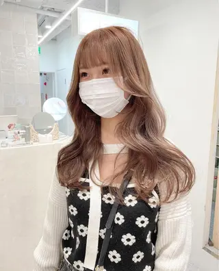 セミロング カラー 透明感カラー🪡🤍 nanao🤍🪡のヘアスタイル