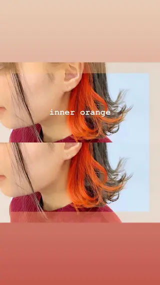 セミロング カラー ヘアアレンジ 🌻Insta指名 NO.1🌻Shoのヘアスタイル