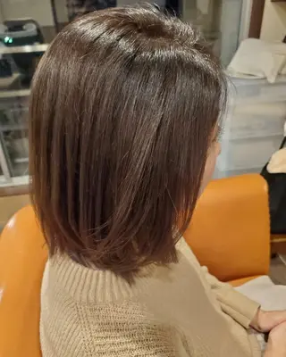 ミディアム カラー パーマ spa hair  ark 富井直美のヘアスタイル