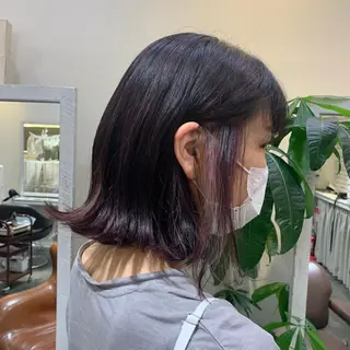 ミディアム カラー [髪質改善] 北生駒 店長/古居聖理のヘアスタイル