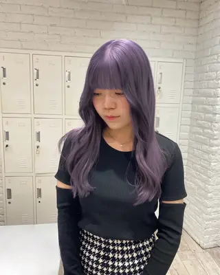 ロング カラー ヘアアレンジ 韓国ヘア /aibiのヘアスタイル
