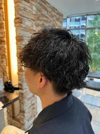 パーマ メンズ ⭐️透明感カラー/ パーマ⭐️宮野翔のヘアスタイル