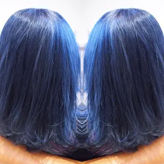 ミディアム カラー 及川シゲル 髪質改善講師のヘアスタイル