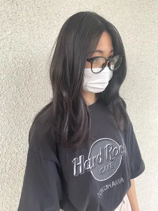 セミロング カラー 桑原 菜摘のヘアスタイル