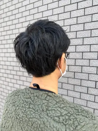 ショート メンズ パーマ/ハイトーン /吉田眞のヘアスタイル