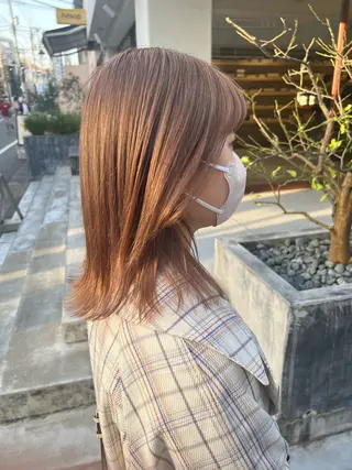 セミロング カラー 小笠原 悠斗のヘアスタイル