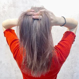 セミロング カラー ヘアアレンジ たなか ちあきのヘアスタイル