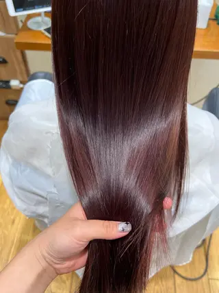 ロング ワンホンパーマ/ 菜月のヘアスタイル