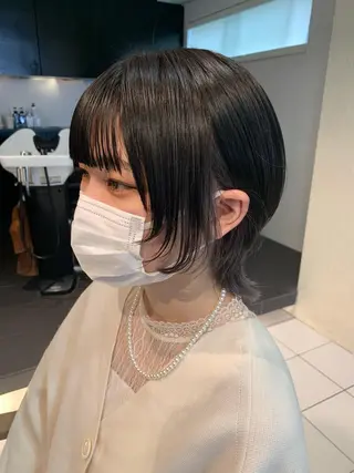 ショート カラー ダブルカラー/ウルフ 上田　航平のヘアスタイル