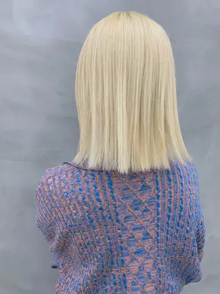 ミディアム カラー ブームボックス所属・🐝ハイトーンカラー hachi🐝のヘアスタイル