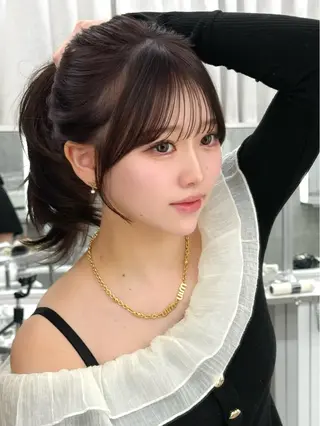 セミロング カラー MAEUL luna所属・前髪顔周り/レイヤー 韓国/桔川恒のヘアスタイル