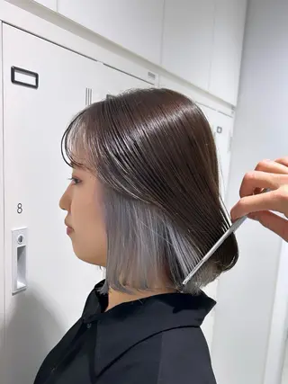 ショート カラー 透明感ハイトーン特化 /ケアブリーチ/莉駒のヘアスタイル