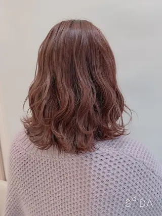 ミディアム 店長ハイトーンカラー 柞山史奈のヘアスタイル