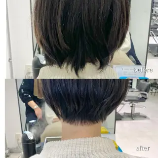 ショート カラー ヘアアレンジ 似合わせ専門美容師 なかじまのヘアスタイル