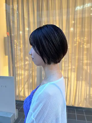 ショート MARCiE所属・MIKA/ボブ/ メンズ/艶カラーのヘアスタイル