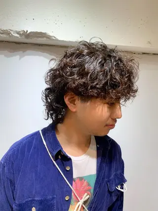 ミディアム パーマ メンズ メンズStylist 山根慧のヘアスタイル