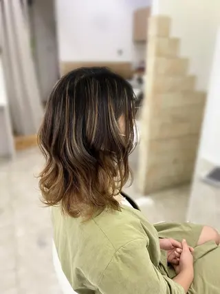 ミディアム カラー ヘアアレンジ 🧸縮毛矯正特化 金澤 彩香🎀のヘアスタイル