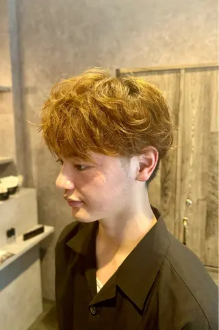 ショート カラー メンズ 曲がる縮毛矯正 masashiのヘアスタイル