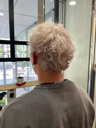ショート カラー メンズ 🐬ブリーチ／ ハイトーンRYU🧊のヘアスタイル