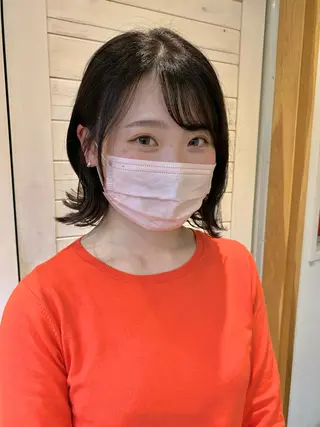 ミディアム カラー 田中 愛梨のヘアスタイル