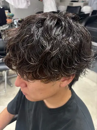 ショート パーマ メンズ 松井 生のヘアスタイル