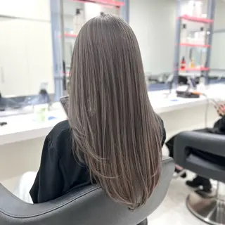 ロング カラー 艶髪グレージュ特化/ CHIKARAのヘアスタイル