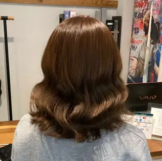 セミロング カラー 海琉/ハイトーン/ 透明感カラー💛のヘアスタイル