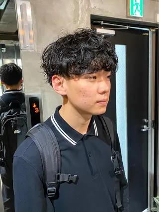 ショート パーマ メンズ Agu hair lore沼館店所属・八戸パーマ/メンズパ ーマ/シンゴ。のヘアスタイル