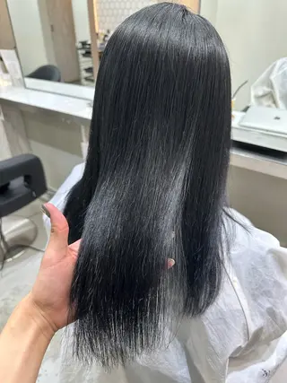 ロング カラー 艶髪レイヤー顔周り グレージュ添田晃基のヘアスタイル