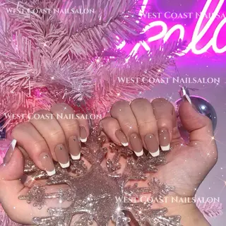 ネイル リボン、ガーリー パーツ放題専門店のネイルデザイン