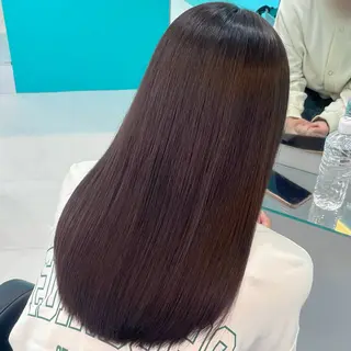 セミロング カラー Natsuki🤍 透明感×艶カラー🫧のヘアスタイル