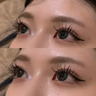 マツエク・マツパ 透明感カラー/顔周り カット/レイヤーにかのヘアスタイル